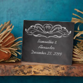 Hochzeit von Slate Chalkboard Fotoplatte (Seite)