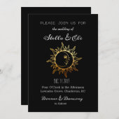 Hochzeit von Sonne und Mond Einladung (Vorne/Hinten)