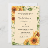 Hochzeit von Sonnenblumen Einladung (Vorderseite)