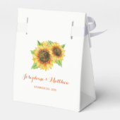 Hochzeit von Sonnenblumen Geschenkschachtel (Rückseite)