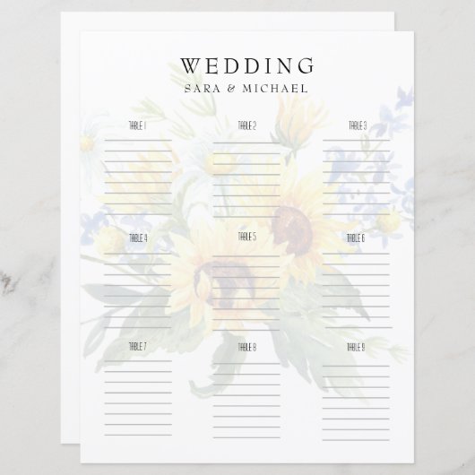 Hochzeit von Sonnenblumen in Bloom (Vorne/Hinten)