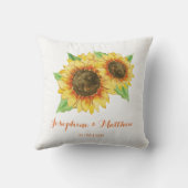Hochzeit von Sonnenblumen Kissen (Rückseite)