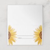 Hochzeit von Sonnenblumen Platzkarten (Außenseite Aufgefaltet)