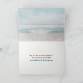 Hochzeit von Starfish am Ocean Beach Karte (Innenseite)