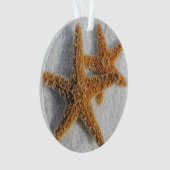 Hochzeit von Starfish in Sand Beach Ornament (Vorderseite)
