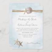 Hochzeit von Starfish und Rope Beach Einladung (Vorne/Hinten)