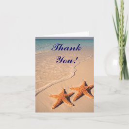 Hochzeit von Starfish und Strand Vielen Dank für I Dankeskarte