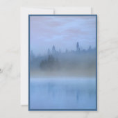 Hochzeit von staubblauer Waldlandschaft Einladung (Rückseite)