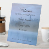 Hochzeit von staubblauer Waldlandschaft Sockelschild (In Situ)