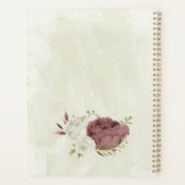Hochzeit von staubigen Rose-Blume Planer (Rückseite)