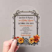 Hochzeit von Steampunk Gears und Blume Acryleinladungen (Insitu (Handheld))