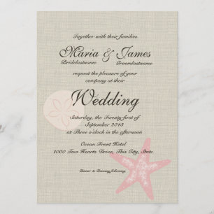 Hochzeit von Strand und Burlap Einladung