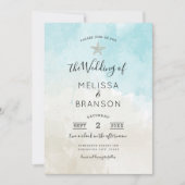 Hochzeit von Strandseefischen Einladung (Vorderseite)