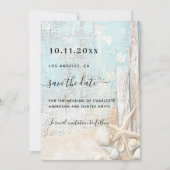 Hochzeit von Strandsternenfischen retten das Datum Save The Date (Vorderseite)
