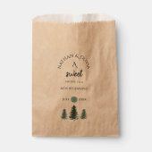 Hochzeit von süßen Pinienbäumen Geschenktütchen (Vorderseite)