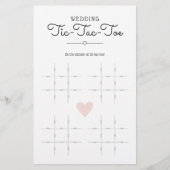 Hochzeit von Tic-Tac-Toe mit Herz-Tisch-Spiel (Vorderseite)