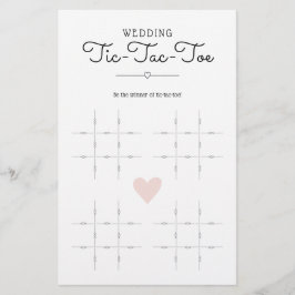 Hochzeit von Tic-Tac-Toe mit Herz-Tisch-Spiel