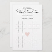 Hochzeit von Tic-Tac-Toe mit Herz-Tisch-Spiel (Vorne/Hinten)