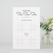 Hochzeit von Tic-Tac-Toe mit Herz-Tisch-Spiel (Stehend Vorderseite)