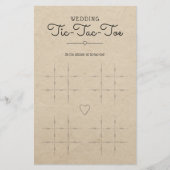 Hochzeit von Tic-Tac-Toe mit Herz-Tisch-Spiel (Vorderseite)