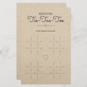 Hochzeit von Tic-Tac-Toe mit Herz-Tisch-Spiel (Vorne/Hinten)