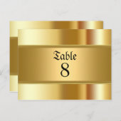 Hochzeit von Tischnummern Gold (Vorne/Hinten)