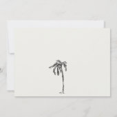 Hochzeit von Tropical Coastal Palm Tree Mitteilungskarte (Rückseite)