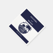 Hochzeit von tropischen Palmen an der Küste Serviette (Ecke)