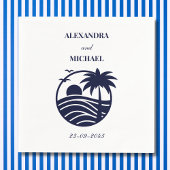 Hochzeit von tropischen Palmen an der Küste Serviette