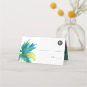 Hochzeit von tropischen Palmen Platzkarte (Vorderseite)