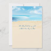 Hochzeit von tropischen Stühlen Einladung (Rückseite)