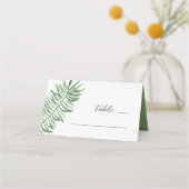 Hochzeit von tropischen Wasserfarben. botanisch Platzkarte (Vorderseite)