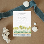 Hochzeit von tropischen Wasserfarben im Palmenhain Einladung<br><div class="desc">Dieses moderne Wedding Invitation besticht durch einen schicken Text und eine schöne Aquarellmalerei mit tropischen Palmen am Strand. Malerei inspiriert von Santa Barbara Küste. Matching-Elemente verfügbar.</div>