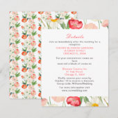 Hochzeit von Tulips und Daffodils Begleitkarte (Vorne/Hinten)