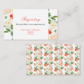 Hochzeit von Tulips und Daffodils Begleitkarte (Vorne/Hinten)