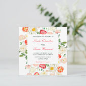 Hochzeit von Tulips und Daffodils Einladung (Stehend Vorderseite)