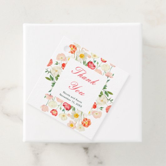 Hochzeit von Tulips und Daffodils Geschenkanhänger (Beispiel)