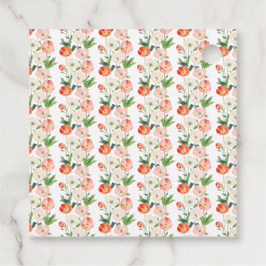 Hochzeit von Tulips und Daffodils Geschenkanhänger (Rückseite)