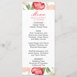 Hochzeit von Tulips und Daffodils Menükarte