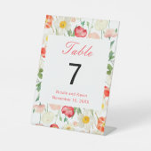 Hochzeit von Tulips und Daffodils Sockelschild (Vorderseite)