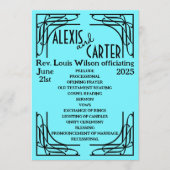 Hochzeit von Türkis in den 20er Jahren Programm (Vorderseite)