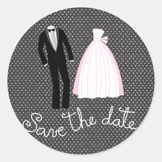 Hochzeit von Umschlag Aufklebern Runder Aufkleber (Vorderseite)