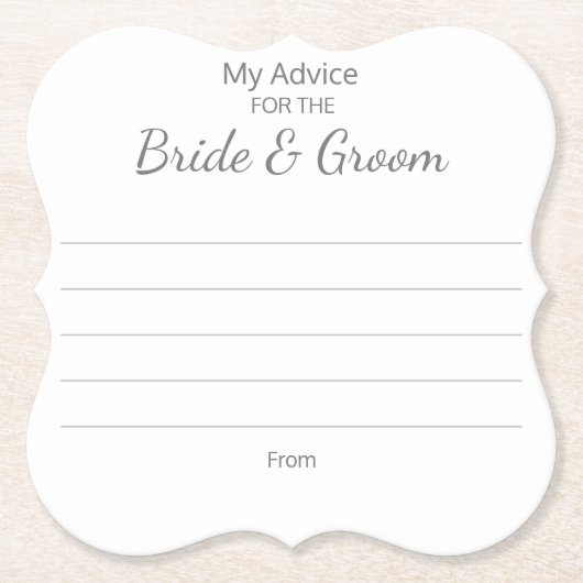 Hochzeit von Untersetzer (Vorderseite)