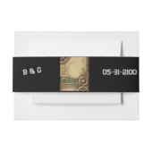 Hochzeit von Viktorianischen Gearwork in der Indus Einladungsbanderole (Vorderseite Beispiel)