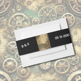 Hochzeit von Viktorianischen Gearwork in der Indus Einladungsbanderole