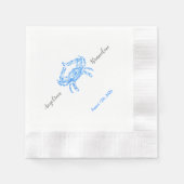 Hochzeit von Vintagem Blaukrabbe Serviette (Vorderseite)