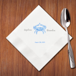 Hochzeit von Vintagem Blaukrabbe Serviette