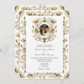 Hochzeit von Vintagem Foto Einladung (Vorne/Hinten)