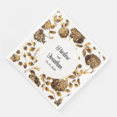 Hochzeit von Vintagem Roter und Weißer Weinstock Serviette (Ecke)