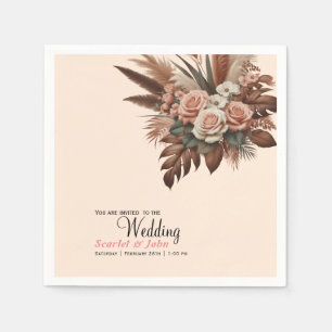 Hochzeit von Vintagen Blume Serviette